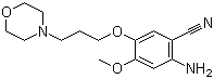 2-Amino-4-methoxy-5-(3-morpholinopropoxy)benzonitrile molecular structure (CAS 675126-27-9)
