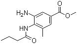 Methyl 4-(butyrylamino)-5-methyl-3-aminobenzoate molecular structure (CAS 675882-71-0)