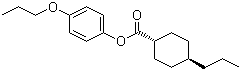 trans-4-propylcyclohexanecarboxylic acid 4-propoxyphenyl ester molecular structure (CAS 67589-40-6)