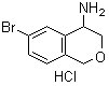 6-Bromo-3,4-dihydro-1H-2-benzopyran-4-amine hydrochloride molecular structure (CAS 676134-73-9)