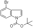 结构式 CAS# 676448-17-2, 4-溴吲哚-1-羧酸叔丁酯