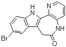 structure of CAS# 676596-65-9, 1-Azakenpaullone;9-Bromo-7,12-dihydropyrido[3',2':2,3]azepino[4,5-b]indol-6(5H)-one