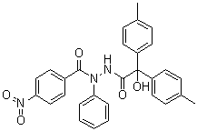 N'-(2-Hydroxy-2,2-di-p-tolylacetyl)-4-nitro-N-phenylbenzohydrazide molecular structure (CAS 6767-77-7)