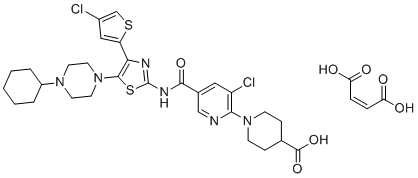 阿伐替龙马来酸盐分子结构 (CAS 677007-74-8)