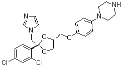 N-去乙酰基酮康唑分子结构 (CAS 67914-61-8)
