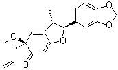 [2S-(2alpha,3beta,5beta)]-2-(1,3-Benzodioxol-5-yl)-3,5-dihydro-5-methoxy-3-methyl-5-(2-propenyl)-6(2H)-benzofuranone molecular structure (CAS 67920-48-3)