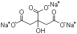structure of CAS# 68-04-2, Sodium citrate;Trisodium citrate; 2-Hydroxy-1,2,3-propanetricarboxylic acid trisodium salt
