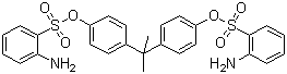 4,4'-二(2-氨基-苯磺酸)双酚 A 酯分子结构 (CAS 68015-60-1)
