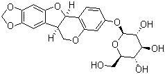 结构式 CAS# 6807-83-6, 三叶豆紫檀苷; 马卡因-3-O-葡萄糖苷