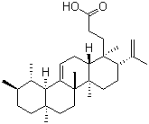 structure of CAS# 6812-81-3, Roburic acid;(1S,2S,4aR,4bS,6aR,9R,10S,10aR,12aR)-1,2,3,4,4a,4b,5,6,6a,7,8,9,10,10a,12,12a-Hexadecahydro-1,4a,4b,6a,9,10-hexamethyl-2-(1-methylethenyl)-1-chrysenepropanoic acid