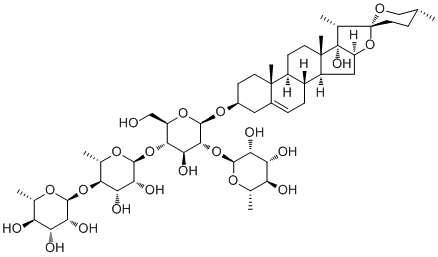 结构式 CAS# 68124-04-9, 重楼皂苷 VII