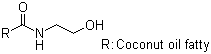 Coconut oil monoethanolamide molecular structure (CAS 68140-00-1)