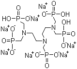 二亚乙基三胺五亚甲基膦酸七钠盐分子结构 (CAS 68155-78-2)