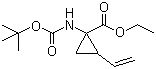 1-tert-Butoxycarbonylamino-2-vinylcyclopropanecarboxylic acid ethyl ester molecular structure (CAS 681807-59-0)