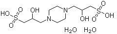 Piperazine-1,4-bis(2-hydroxypropanesulfonic acid) dihydrate molecular structure (CAS 68189-43-5)