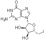 5'-Deoxy-5'-iodoguanosine molecular structure (CAS 68200-68-0)