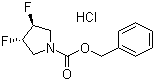 (3R,4R)-N-Cbz-3,4-difluoropyrrolidine hydrochloride molecular structure (CAS 682359-79-1)