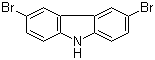 结构式 CAS# 6825-20-3, 3,6-二溴咔唑