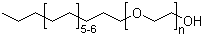 structure of CAS# 68439-49-6, Alcohols C16-18 ethoxylated;Ethoxylated cetostearyl alcohols