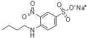 4-(Butylamino)-3-nitrobenzenesulfonic acid monosodium salt molecular structure (CAS 68502-34-1)