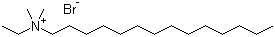 Tetradecyldimethylethylammonium bromide molecular structure (CAS 68527-84-4)