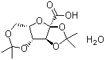 2,3:4,6-二亚异丙基-2-酮-L-古洛糖酸(一水)分子结构 (CAS 68539-16-2)