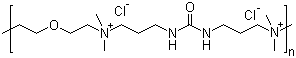 结构式 CAS# 68555-36-2, 聚季铵盐-2; 聚季铵含脲基聚合物