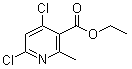 4,6-Dichloro-2-methyl-3-pyridinecarboxylic acid ethyl ester molecular structure (CAS 686279-09-4)