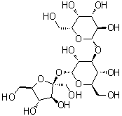 beta-D-Fructofuranosyl O-beta-D-galactopyranosyl-(1→3)-alpha-D-glucopyranoside molecular structure (CAS 686717-73-7)