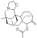 加山萸叶碱乙酸酯分子结构 (CAS 68719-14-2)