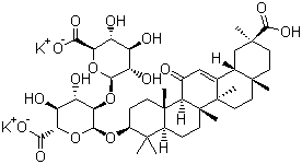 甘草酸二钾盐分子结构 (CAS 68797-35-3)