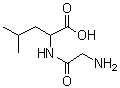 结构式 CAS# 688-14-2, 甘氨酰-DL-亮氨酸