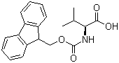 structure of CAS# 68858-20-8, Fmoc-L-Valine;N-(9-Fluorenylmethoxycarbonyl)-L-valine; 2-{[(9H-Fluoren-9-ylmethoxy)carbonyl]amino}-3-methylbutanoic acid; Fmoc-Val-OH