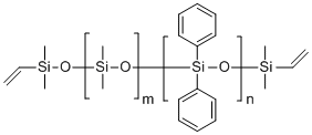 structure of CAS# 68951-96-2, Polysiloxanes di-Me, di-Ph vinyl group-terminated