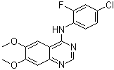 structure of CAS# 690206-97-4, N-(4-Chloro-2-fluorophenyl)-6,7-dimethoxy-4-quinazolinamine;CB 676475; ZM 306416