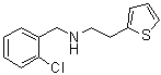 N-[(2-氯苯基)甲基]-2-噻吩乙胺分子结构 (CAS 69061-17-2)