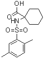 1-[[(2,5-二甲基苯基)磺酰基]氨基]环己烷羧酸分子结构 (CAS 690646-16-3)