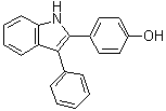 4-(3-苯基-1H-吲哚-2-基)苯酚分子结构 (CAS 6910-82-3)