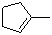 1-甲基环戊烯分子结构 (CAS 693-89-0)