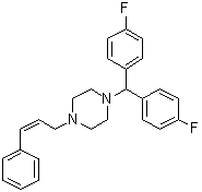1-[Bis(4-fluorophenyl)methyl]-4-[(2Z)-3-phenyl-2-propen-1-yl]piperazine molecular structure (CAS 693765-11-6)