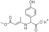 structure of CAS# 69416-61-1, Potassium (R)-(4-hydroxyphenyl)((3-methoxy-1-methyl-3-oxoprop-1-enyl)amino)acetate