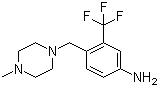 4-(4-甲基哌嗪-1-甲基)-3-三氟甲基苯胺分子结构 (CAS 694499-26-8)