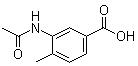 structure of CAS# 6946-14-1, 3-Acetylamino-4-methylbenzoic acid;3-(Acetylamino)-4-methylbenzoic acid; 3-Acetamido-4-methylbenzoic acid; NSC 53196