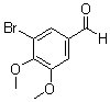 3-溴-4,5-二甲氧基苯甲醛分子结构 (CAS 6948-30-7)