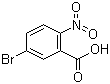 结构式 CAS# 6950-43-2, 5-溴-2-硝基苯甲酸