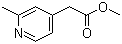 2-甲基吡啶-4-基乙酸甲酯分子结构 (CAS 69582-95-2)