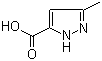 3-甲基吡唑-5-甲酸分子结构 (CAS 696-22-0)