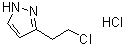 3-(2-Chloroethyl)-1H-pyrazole monohydrochloride molecular structure (CAS 69658-98-6)