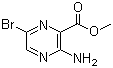 3-氨基-6-溴吡嗪-2-甲酸甲酯分子结构 (CAS 6966-01-4)