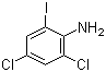结构式 CAS# 697-90-5, 2,4-二氯-6-碘苯胺